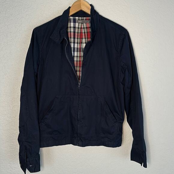 Vince. Blue Mens Full Zip Jacket Plaid Preppy School Nautical College Fall Small - Picture 1 of 9